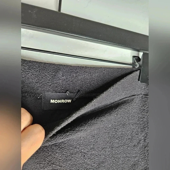 MONROW Black Mini Skirt in Black Size Small NWT - Picture 3 of 5